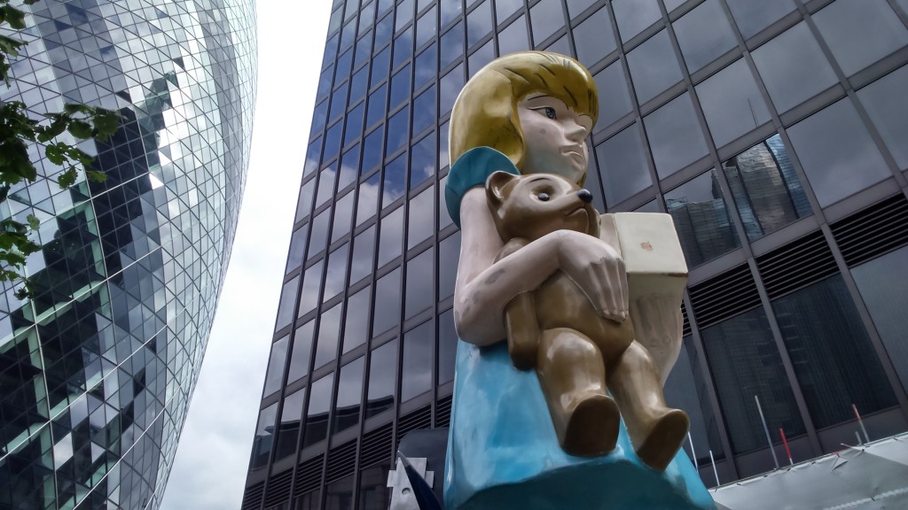 Damien Hirst, Charity sculpture, located in front of the Gherkin
