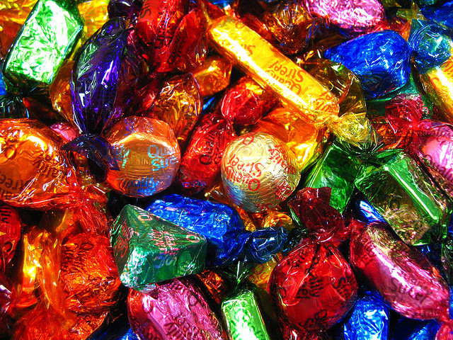 close-up of Quality Street chocolates - December office survival guide