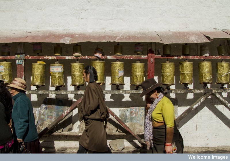 Lhasa pray wheels - Exploring Tibet's Secret Temple after work