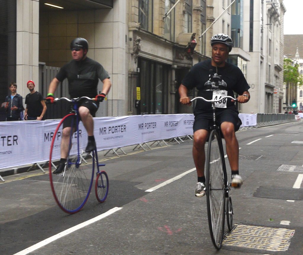 Penny Farthing race at London Nocturne 