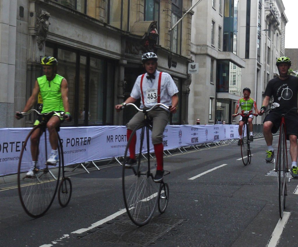 Penny Farthing races at London Nocturne 
