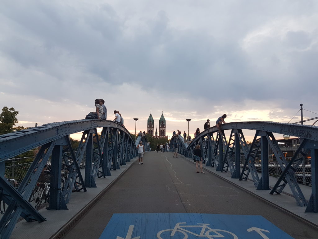 cycle bridge and walkway in Freiburg