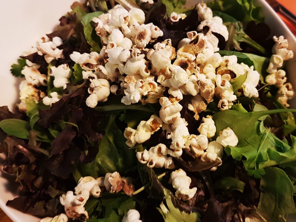 whole grain popcorn green salad