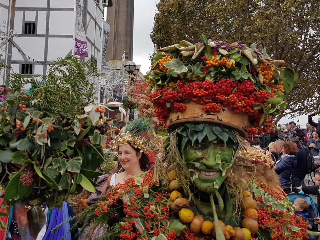 close up of the Green Man at the October Plenty Autumn Harvest Festival 