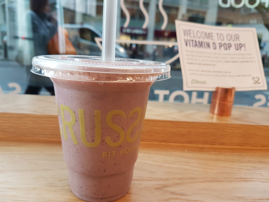Vitamin D Blues beater smoothie at Crussh 
