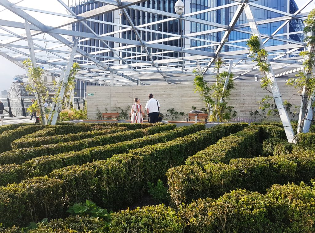 green walls on the roof garden at 120 Fenchurch Street 