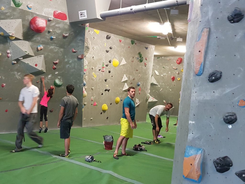 warm up session at the Arch Climbing Centre, Burnt Oak 