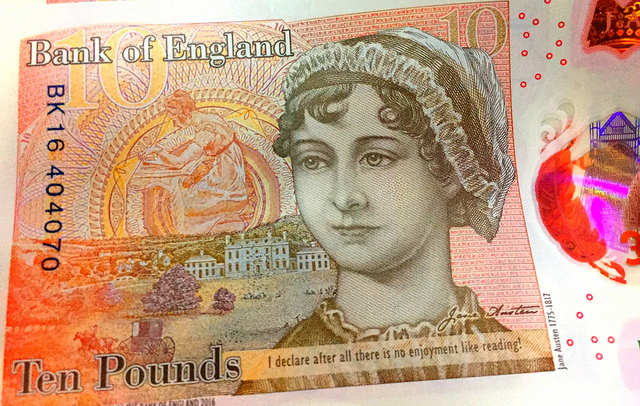 Jane Austen on the new ten pound note