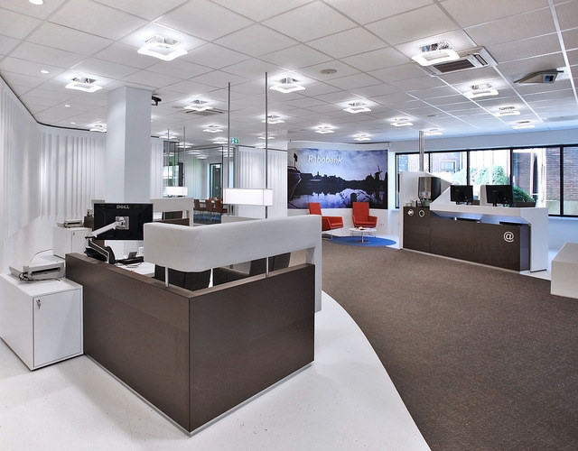 modern office reception area