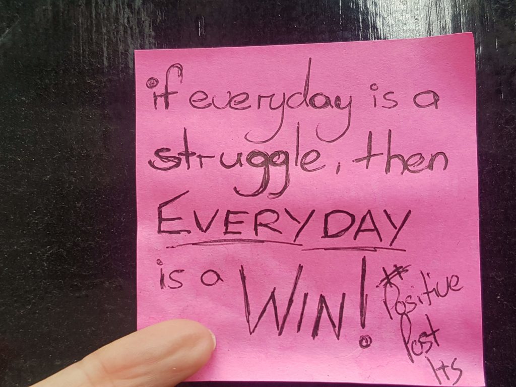 post it note showing message of positivitty