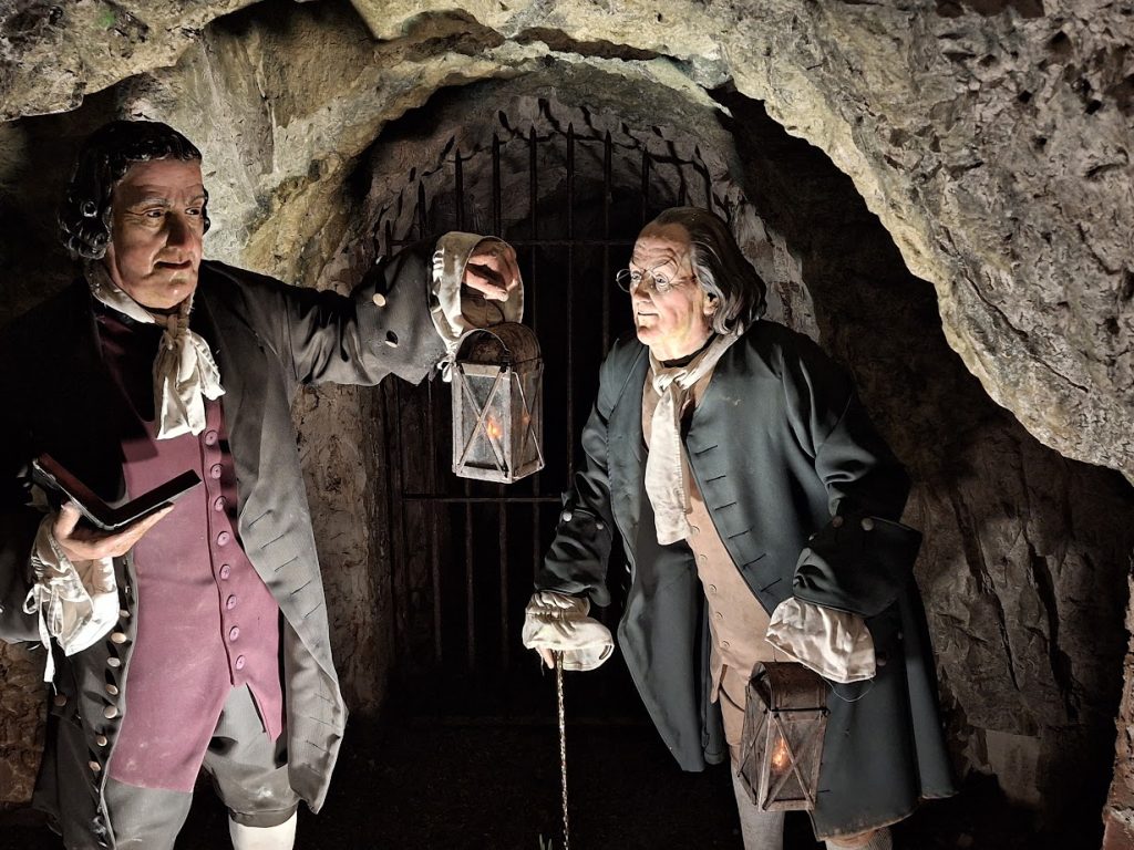 wax works of two of the hellfire club members