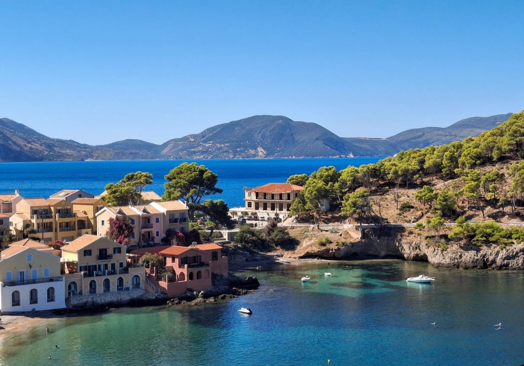view onto Assos harbour in Kefalonia