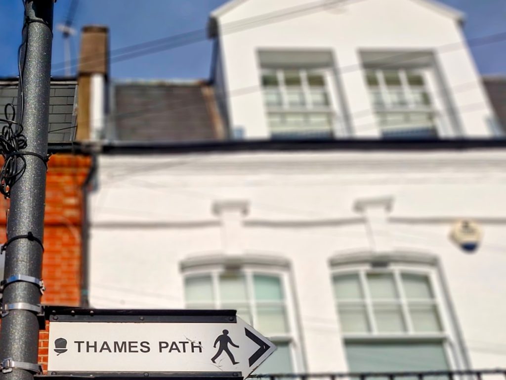 Thames Path sign located in south-west London.