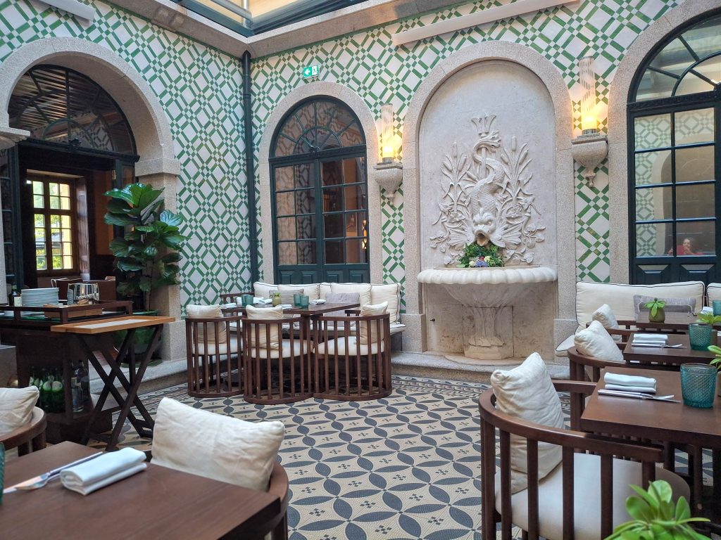 Interior of the Palacete Severo hotel in Porto
